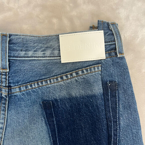 Revolve EB Denim Jeans Womens 26 Split Hem Button Fly Asymmetrical Retro USA NWT - Picture 13 of 14